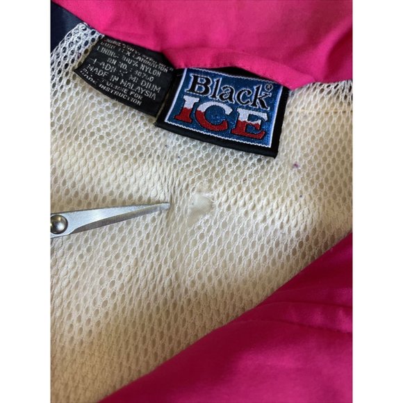 Lightweight Gore-Tex Jacket Pink Blue  Womens Size Medium Vintage Black Ice - Picture 4 of 13
